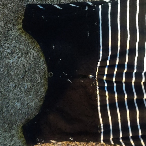 summer striped sun dress with a lace top. - Picture 3 of 3